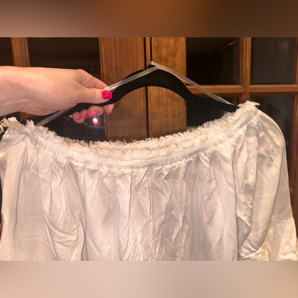 NWT Boston Proper Size‎ XS White Off-Shoulder Dress with Ruffle Sleeves - Picture 8 of 14